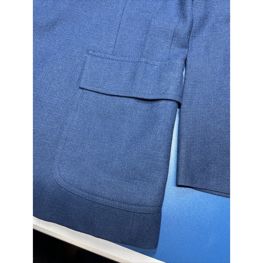 Vintage Pendleton Sport Coat Blazer Mens 44 Blue Wool Two Button‎ Elbow Patches - Picture 6 of 16